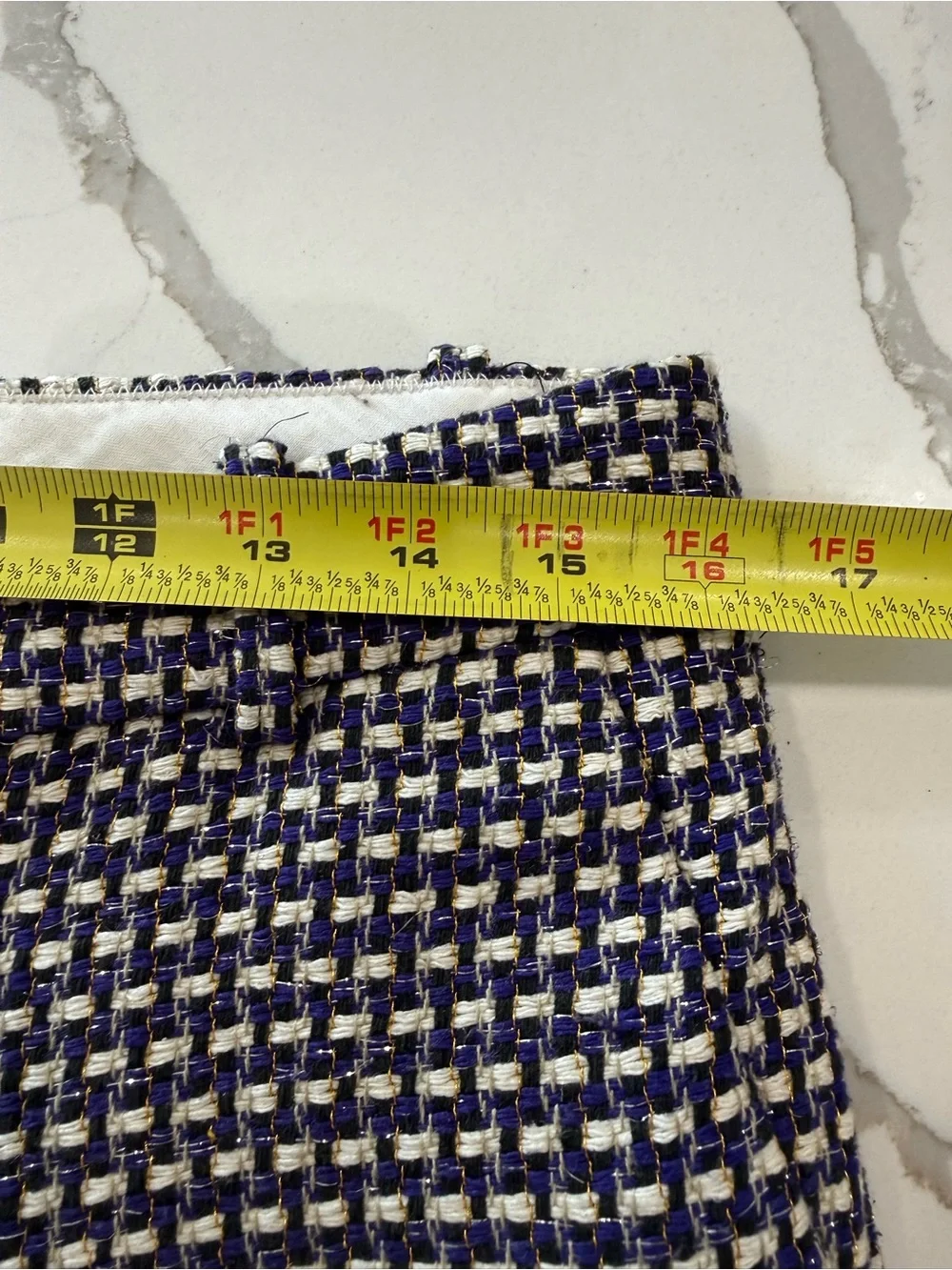 J. Crew Tweed Café Capri Pants in Purple, Black & Ivory with Metallic Threads